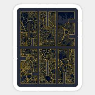 Quezon, Philippines City Map Typography - Gold Art Deco Sticker